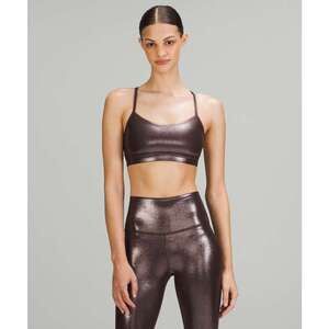 Lululemon Flow Y Nulu Bra Light Support A–C Cups, Radiate Foil French, Size 6